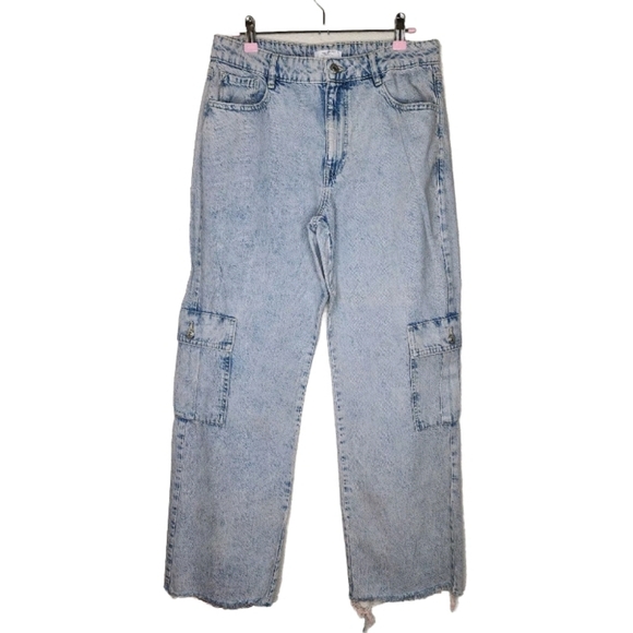 Forever 21 Denim - Forever 21 Wide Leg Cargo Jeans Size 28